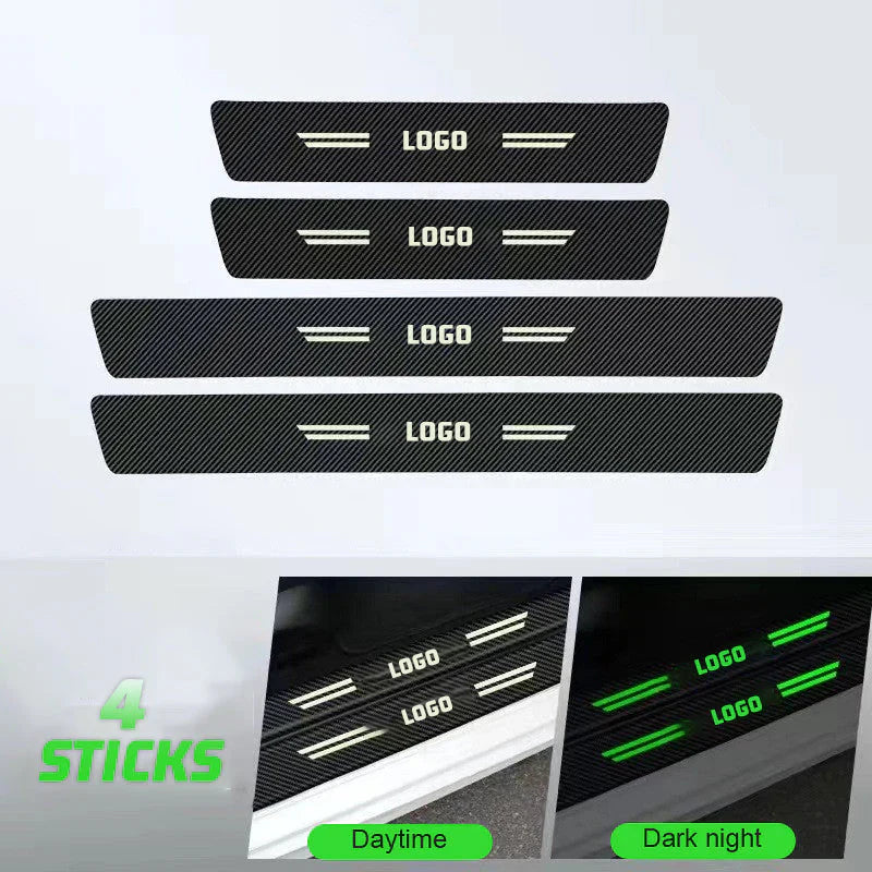 Illuminated door sill trims for cars(4 pieces)
