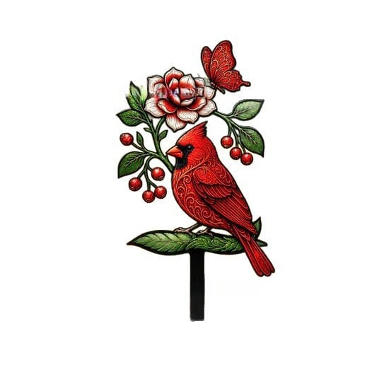 🐦Cardinal Art Garden Stake