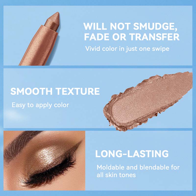 Eyeshadow pencil applies smoothly and naturally