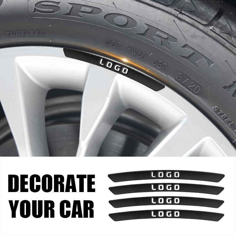 Car Wheel Hub Decorative Stickers(4pcs)