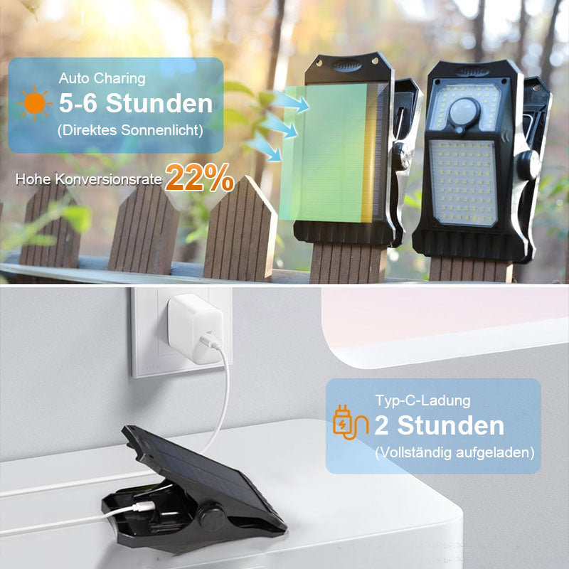 Waterproof solar clip light
