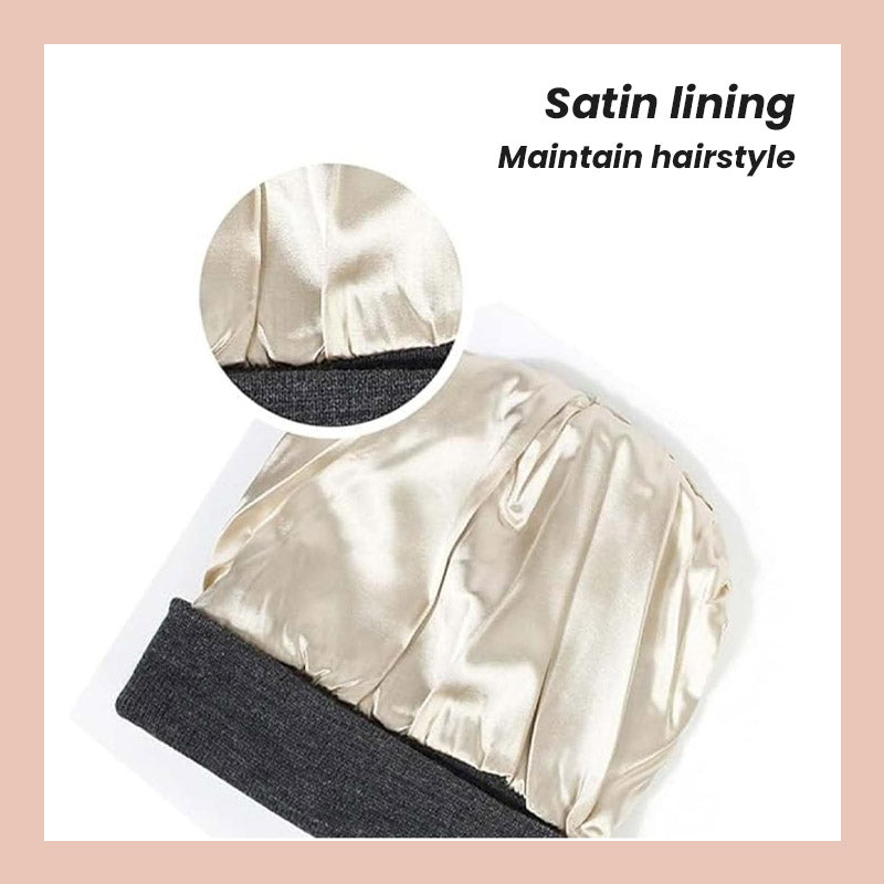 Silk-Lined Knit Hat for Winter