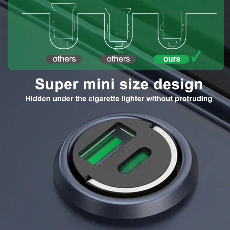 Mini invisible car charger