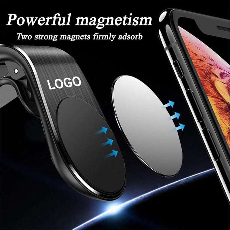 Magnetic holder for cell phone navigation