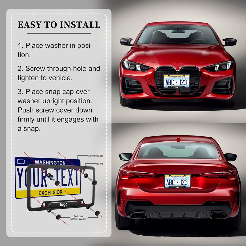 π US Standard Aluminum Alloy License Plate Frame