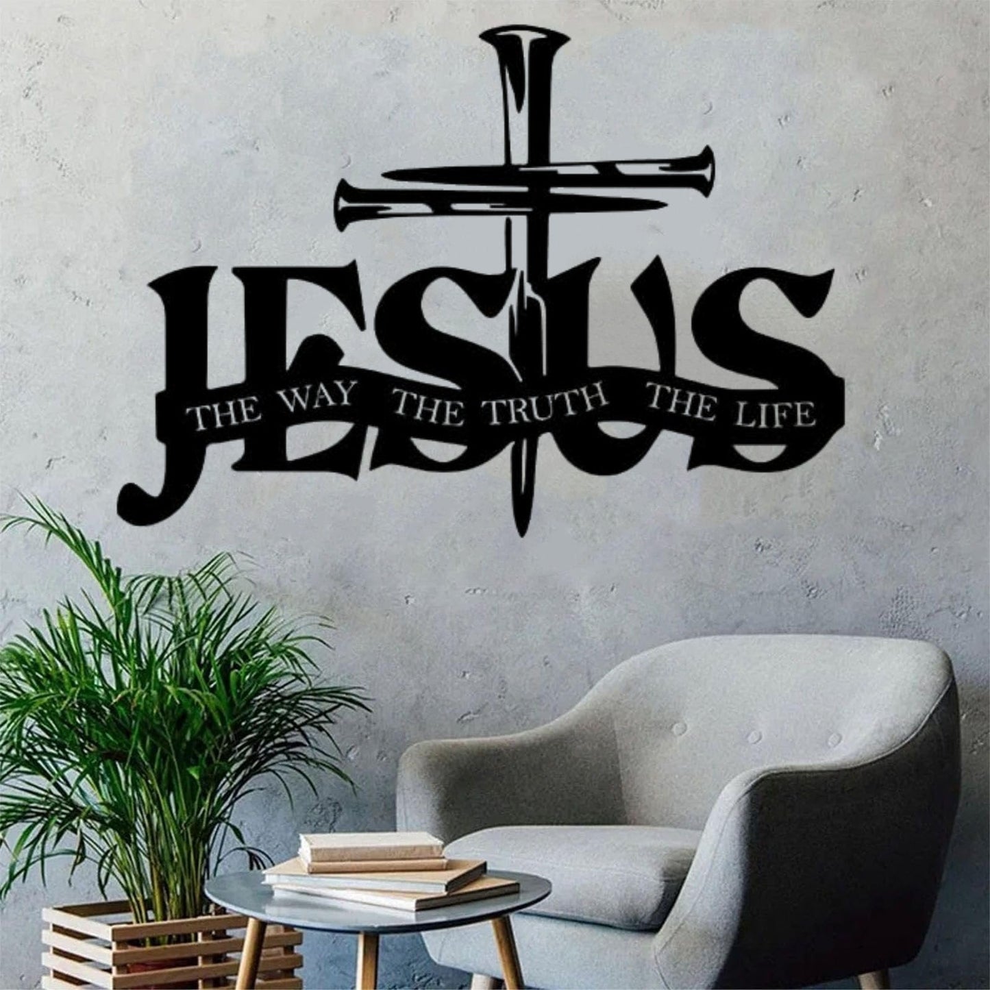 🔥Jesus and Cross Design Wall Decor Silhouette - ⌛Carefully Handcrafted