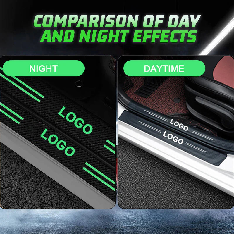 Illuminated door sill trims for cars(4 pieces)