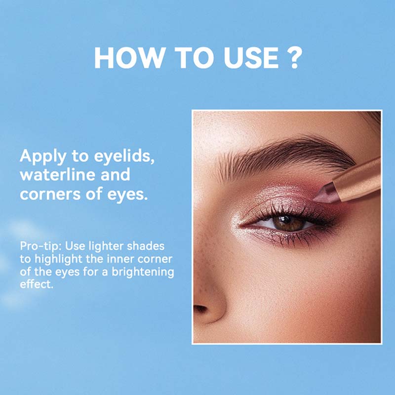 Eyeshadow pencil applies smoothly and naturally
