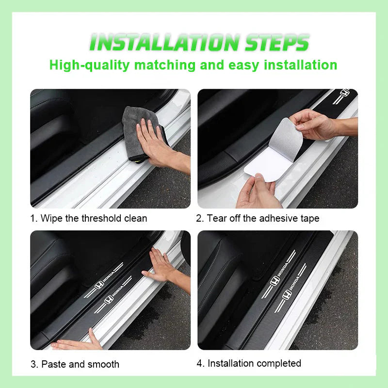 Illuminated door sill trims for cars(4 pieces)