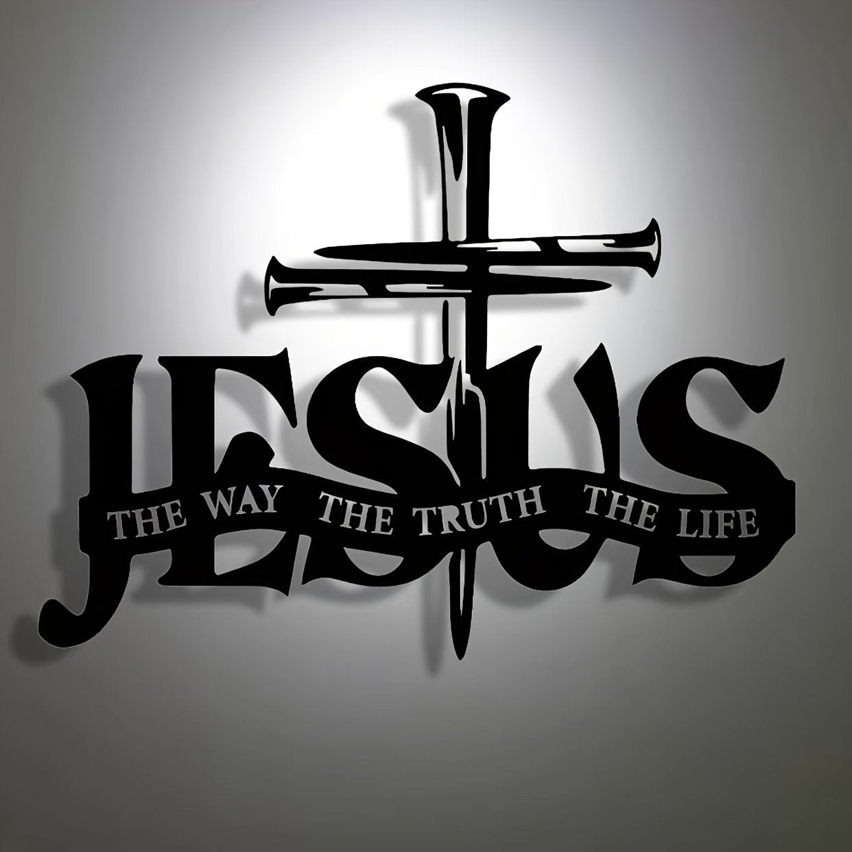 🔥Jesus and Cross Design Wall Decor Silhouette - ⌛Carefully Handcrafted