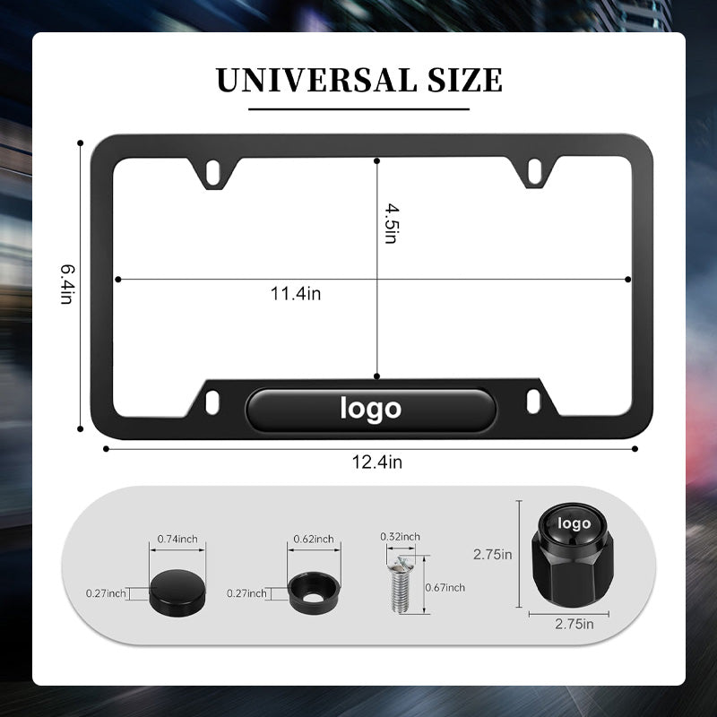 π US Standard Aluminum Alloy License Plate Frame