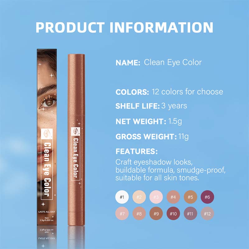Eyeshadow pencil applies smoothly and naturally