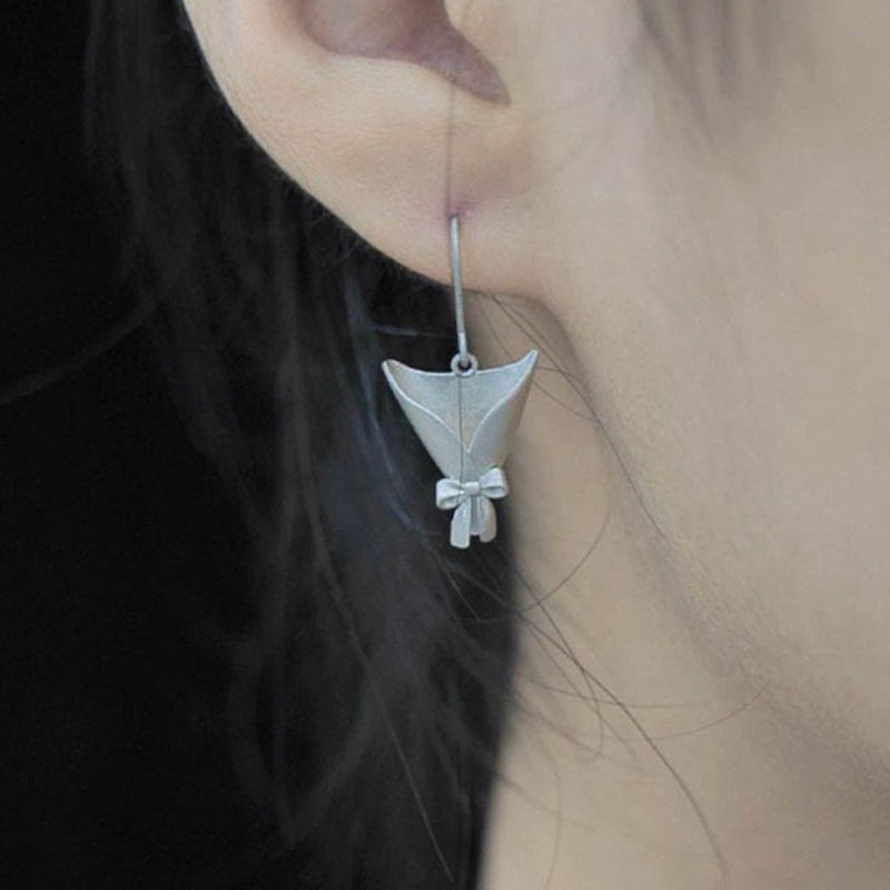 Flower Vase Drop Earrings 🌸