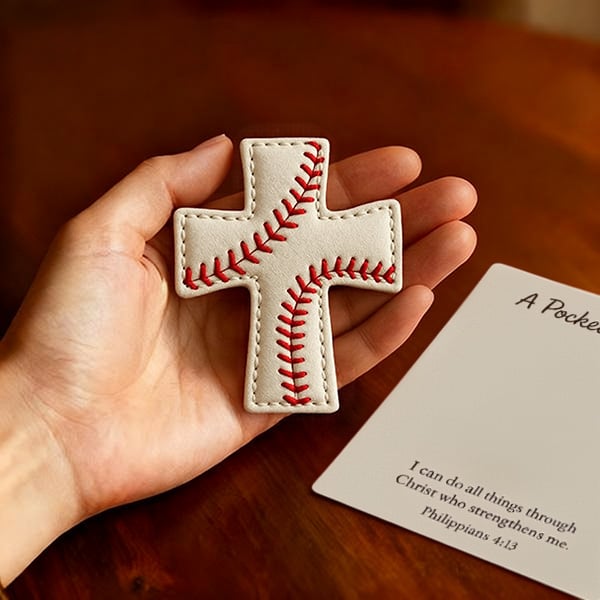 🔥LAST DAY 50% OFF - ⚾️A Pocket Blessing – Handmade Baseball Cross Edition💝