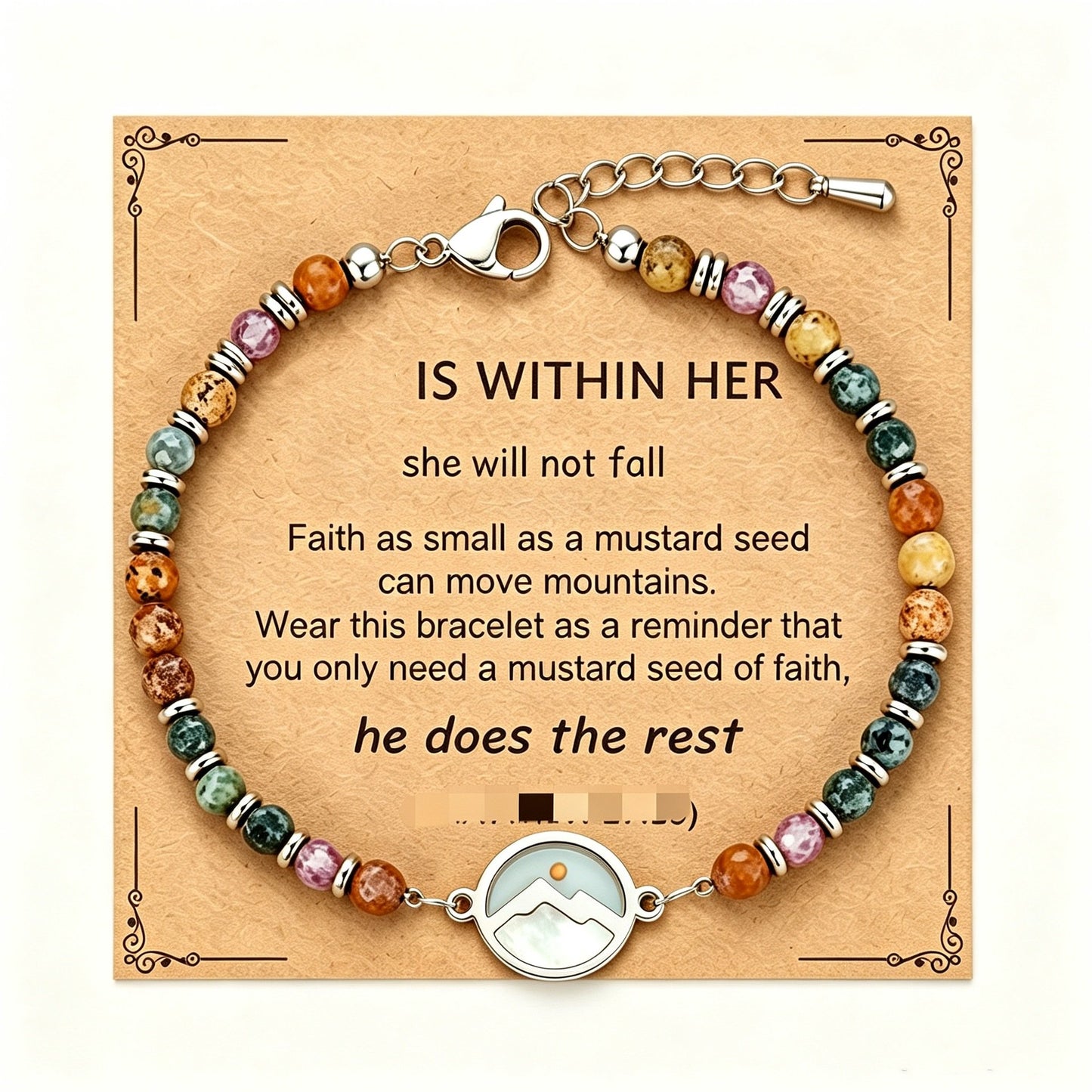 ✝️ Mustard Seed Faith Bracelet – Matthew 17:20 Inspirational Christian Bracelet