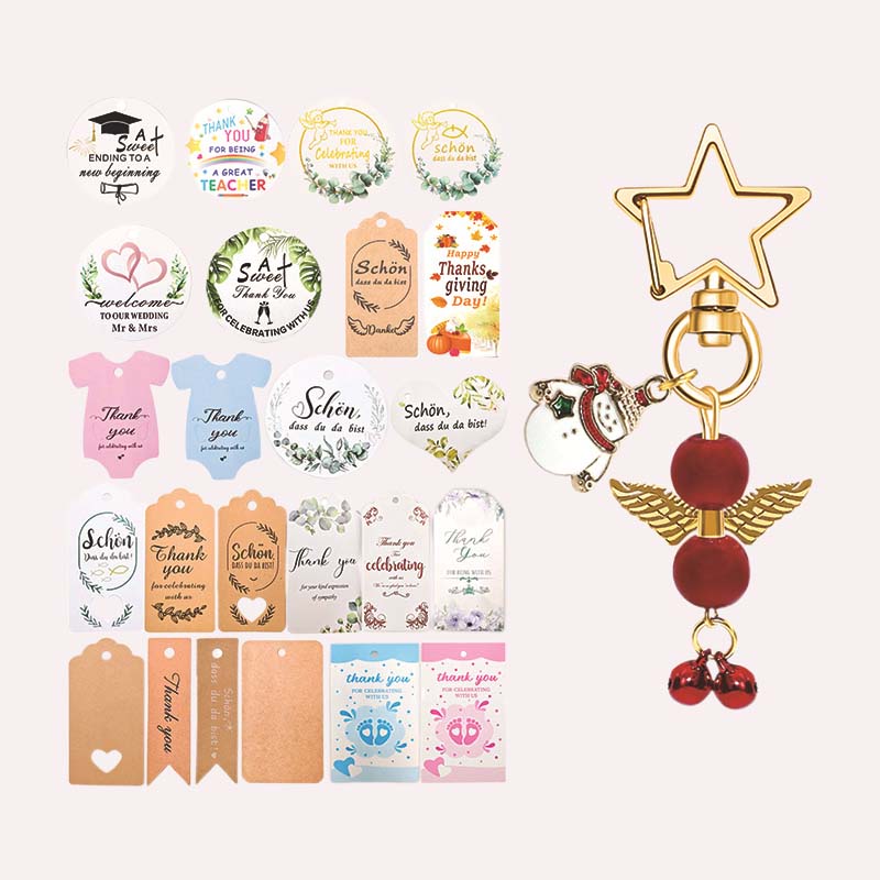 Christmas Red Angel Keychain Gift Box Set