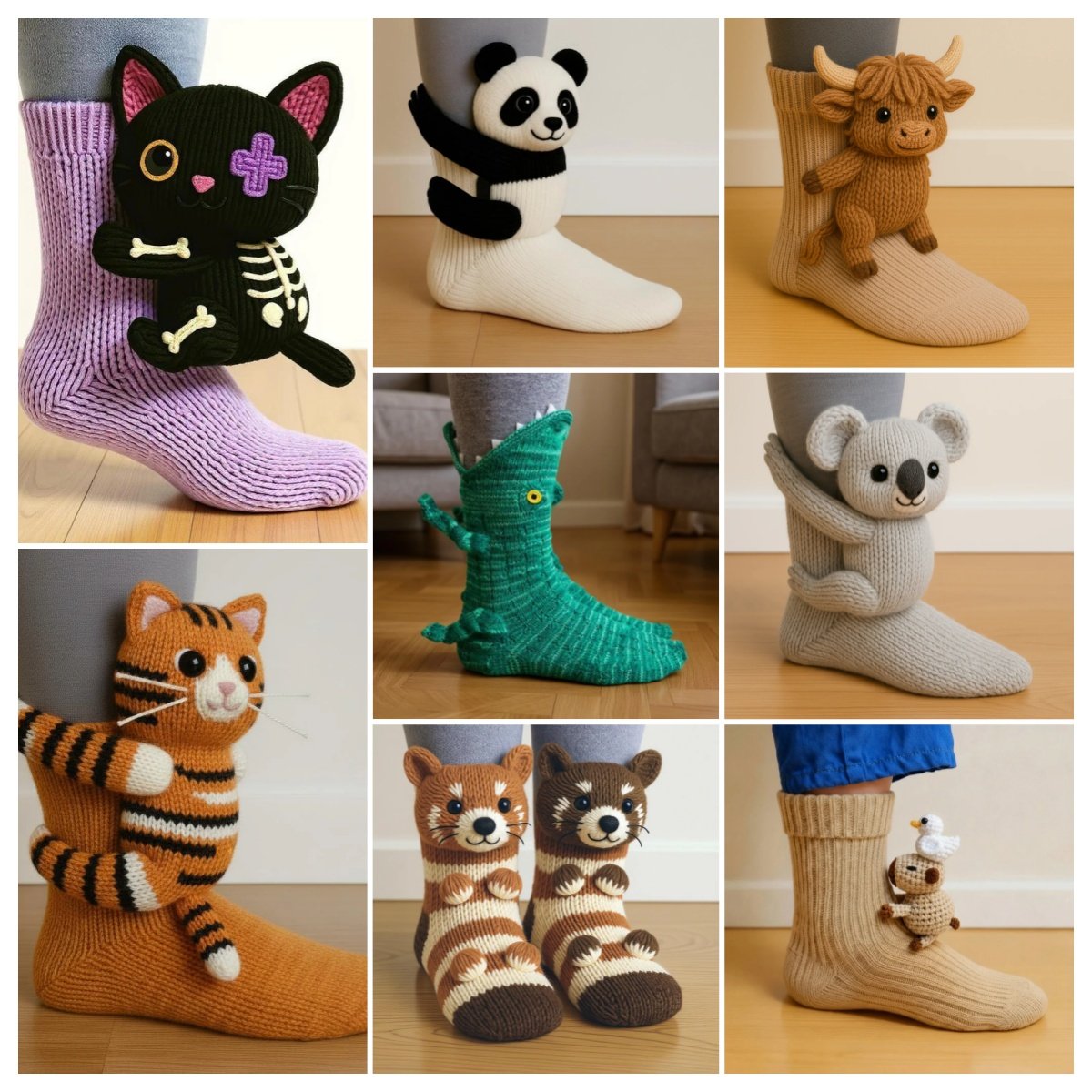 Christmas 50% off sale🎄3D knitted animal socks