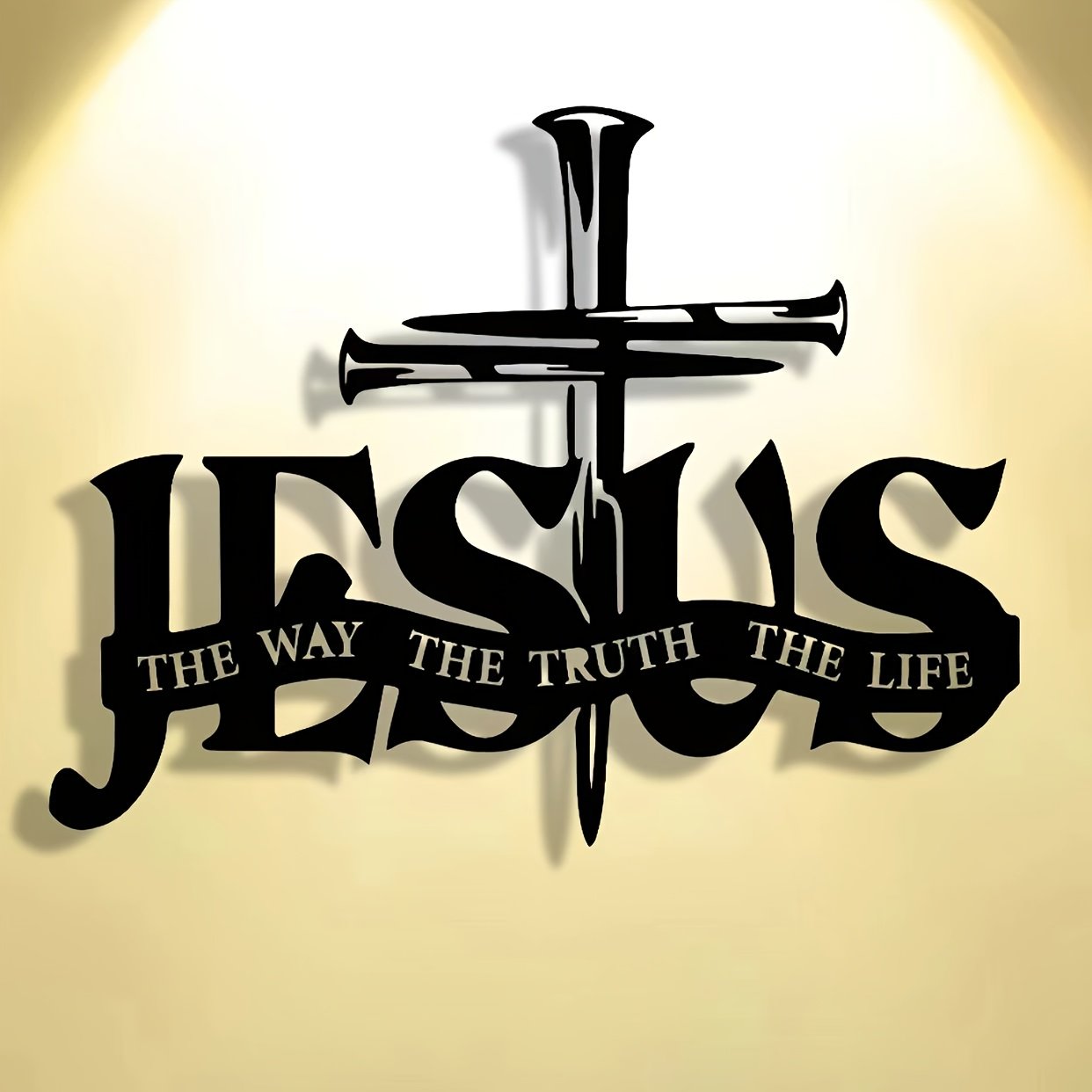 🔥Jesus and Cross Design Wall Decor Silhouette - ⌛Carefully Handcrafted