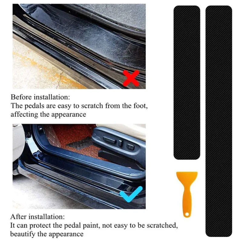 Carbon Car Door Sills Stickers(4 PCS)