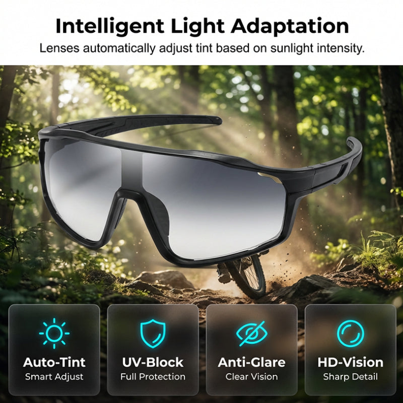 🌟New for 2026: Up to 50% off!🌟 Photochromic sports sunglasses for outdoor us