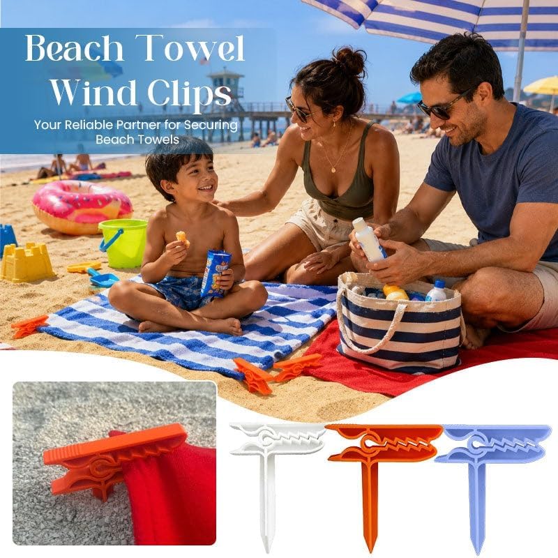 2026 Windproof Beach Towel Clamps
