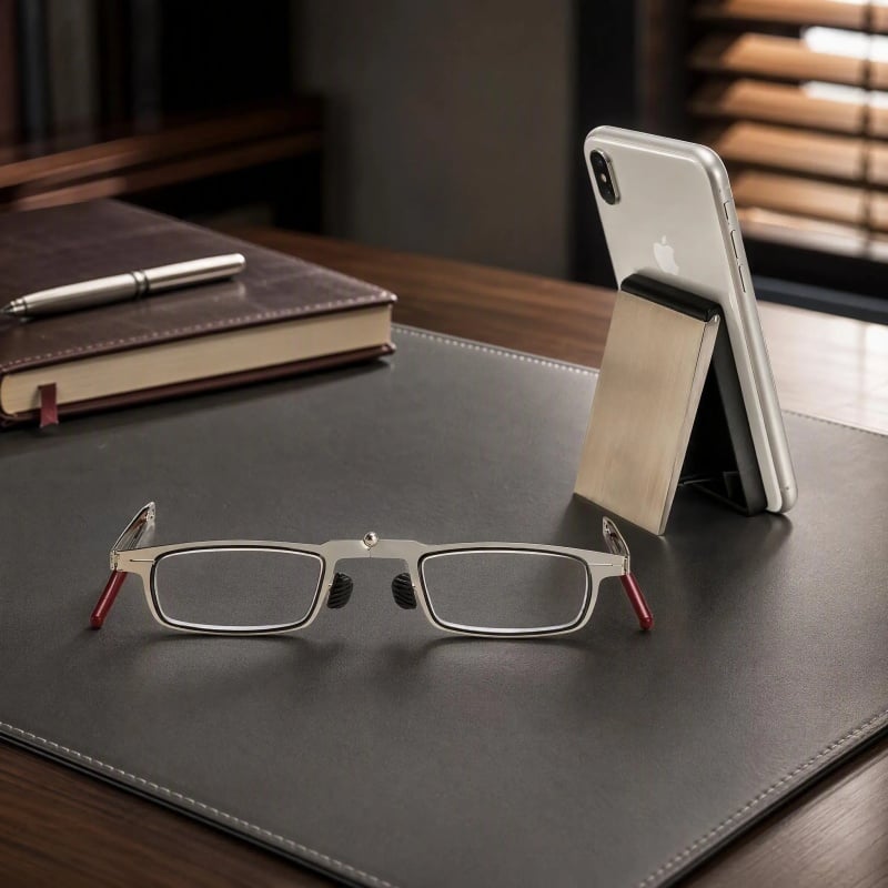 Foldable, pocket-sized reading glasses