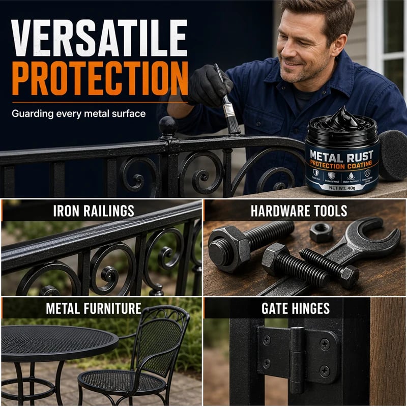 🥳2026 HOT SALE🥳💞50K+ SOLD!🔧🏠 49% OFF! Metal Rust Protection Black Repair Paste – Restores rusty gates, railings & tools. Forms protective coating – no need to replace! 🛡️✨