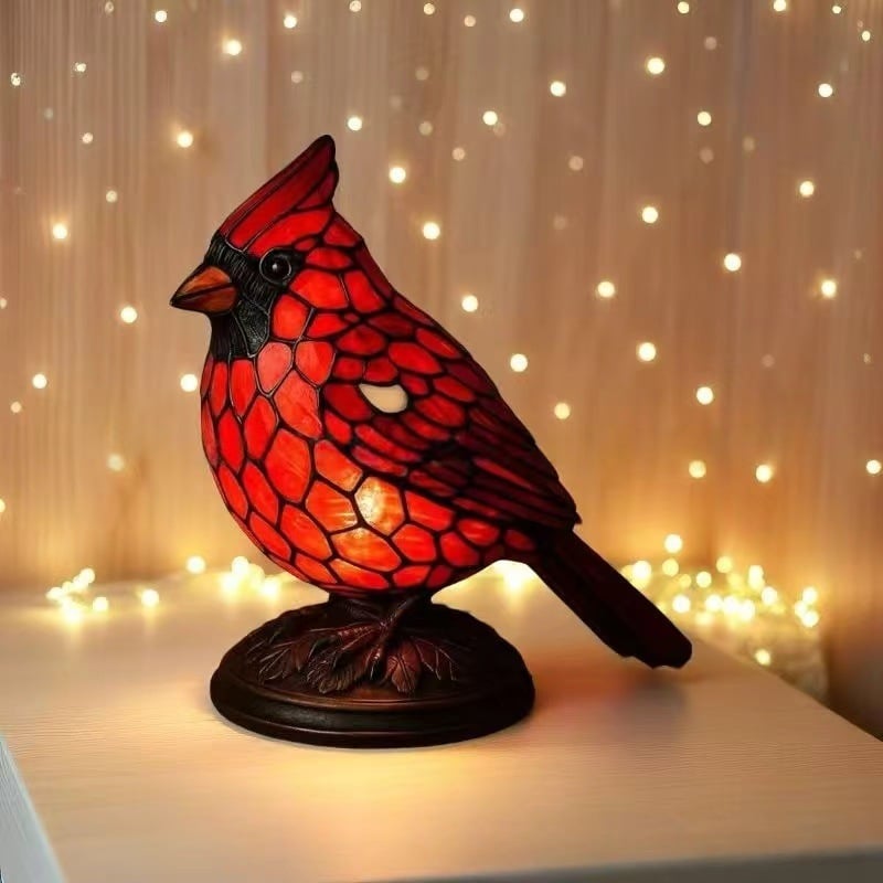 🐦🔴  Cardinal USB Lamp – Artistic bird table lamp with cozy USB-powered light! ✨🎨