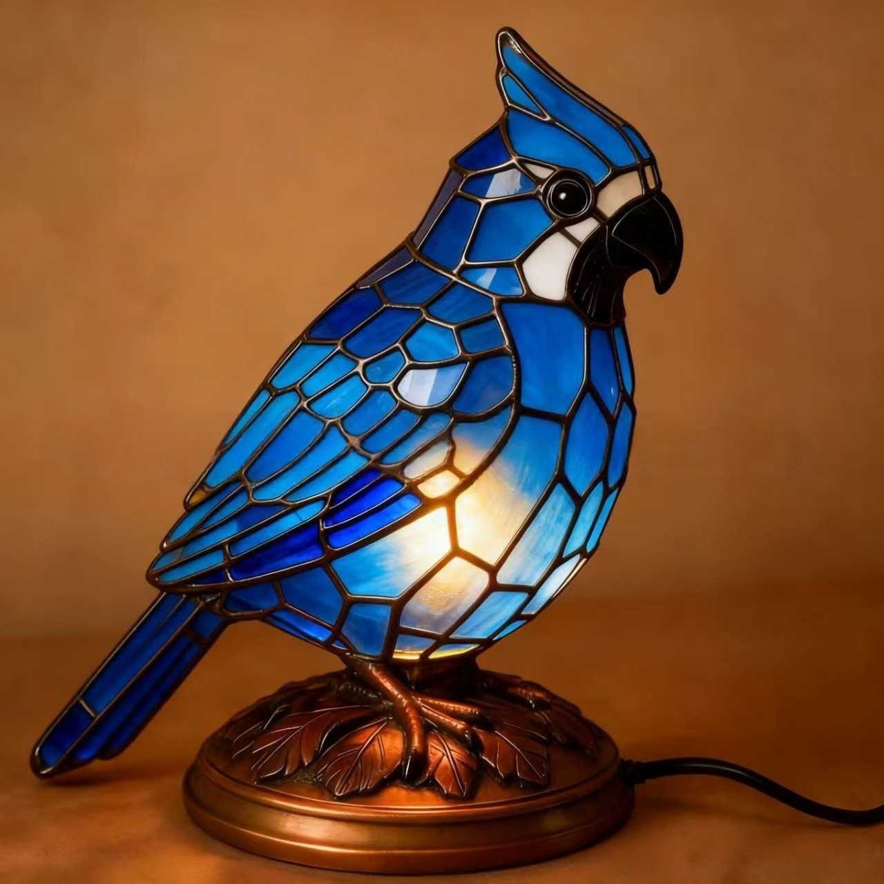 🐦🔴  Cardinal USB Lamp – Artistic bird table lamp with cozy USB-powered light! ✨🎨