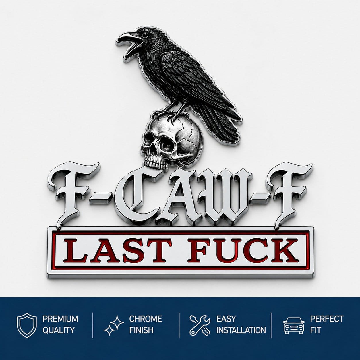 💥The F-CAW-F Car Emblem Metal Badge — For Those Who Laugh at Life and Give Zero F*cks! - BUY 3 GET 2 FREE & FREE SHIPPING
