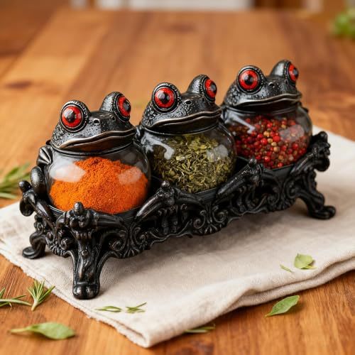 Handcrafted witch frog spice basket🐸🧙