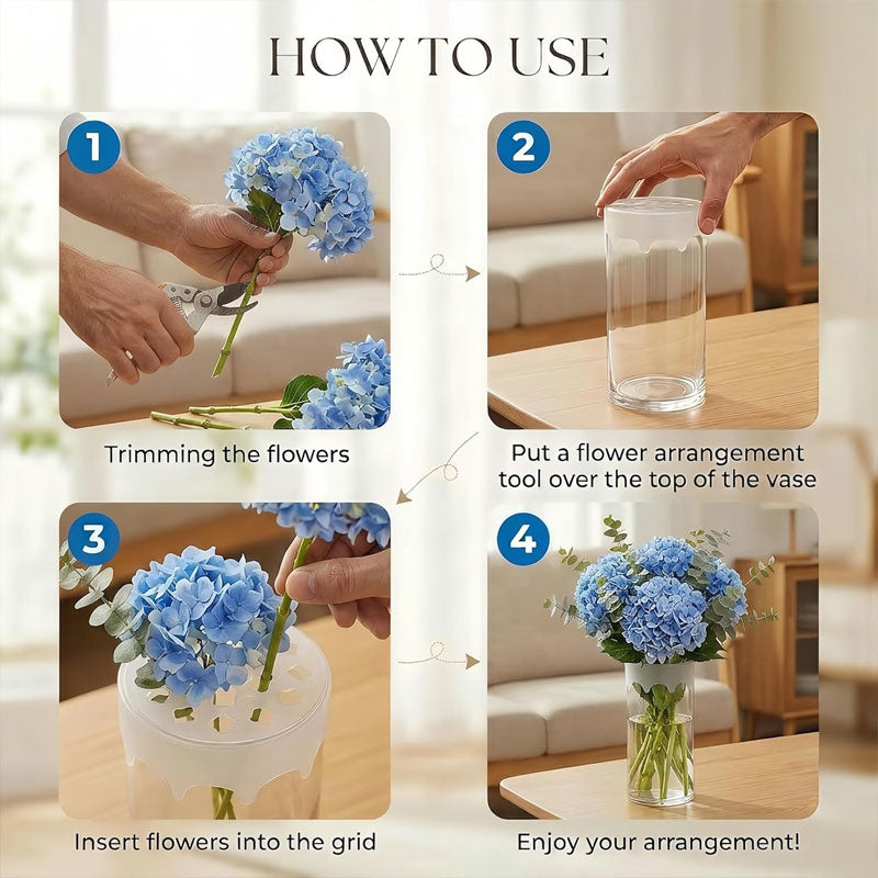 🌸Spiral Ikebana Silicone Flower Stem Holder