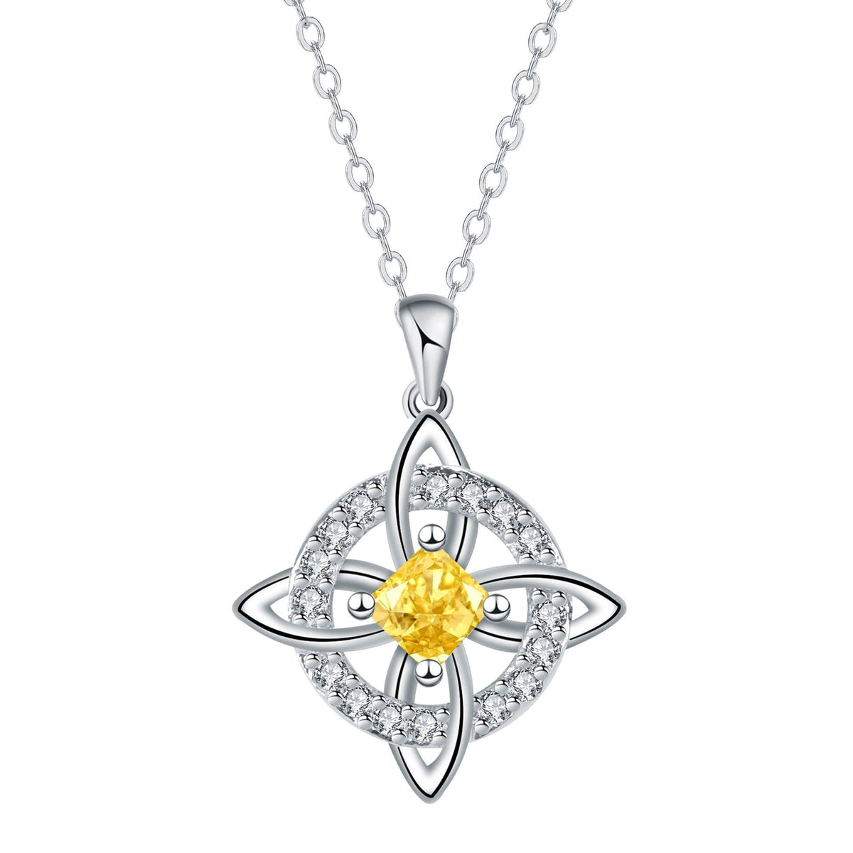 Mystical Necklace with a Birthstone and the Witches' Knot – Natural Crystal 🔮💞 Protect Your Loved Ones