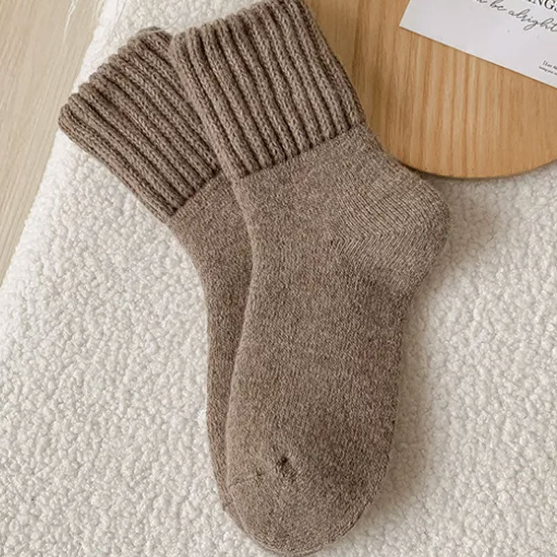 🧦 5 Pairs Women's Wool Socks - Warm Mid Socks