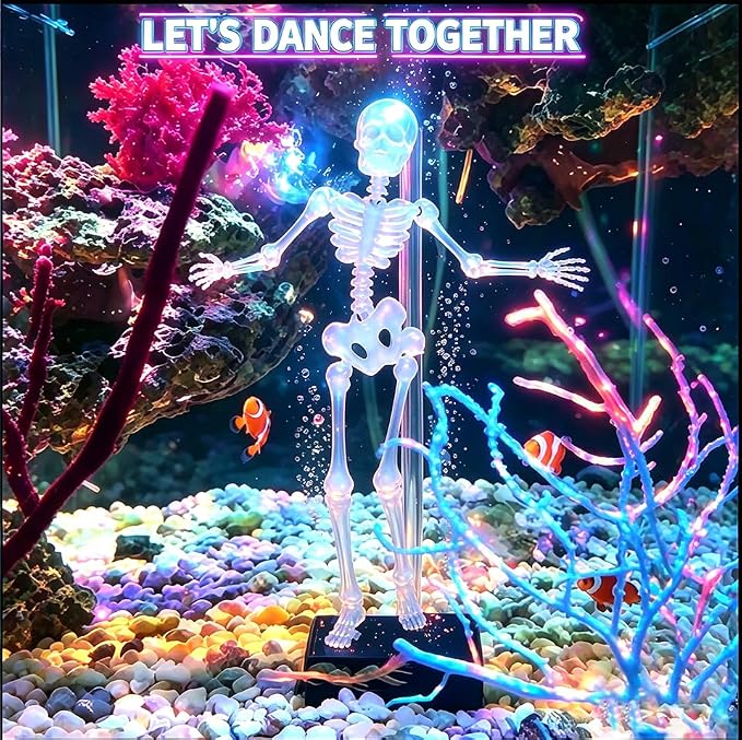 Aquarium Dancing Skeleton Bubbler Decoration