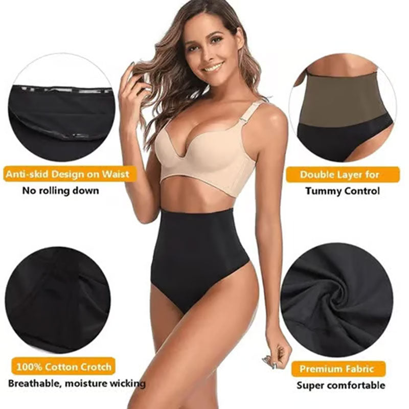 🔥High waist with shapewear and tummy contro