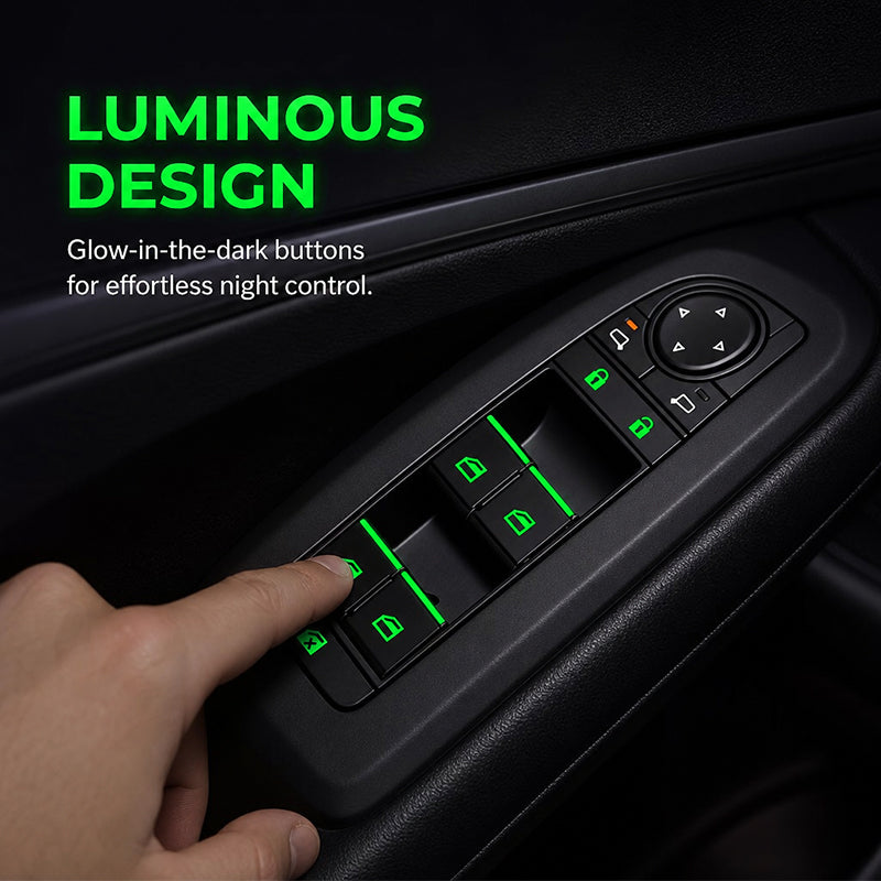 💡Glow-in-the-dark stickers for car window lift switches – Colorful warning stickers that glow in the dark