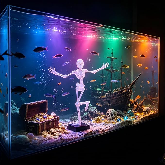 Aquarium Dancing Skeleton Bubbler Decoration