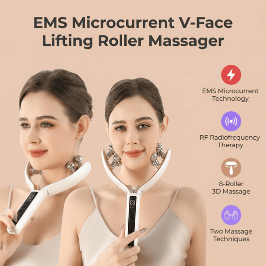 💃🏼EMS Microcurrent V-Face Lifting Roller Massager