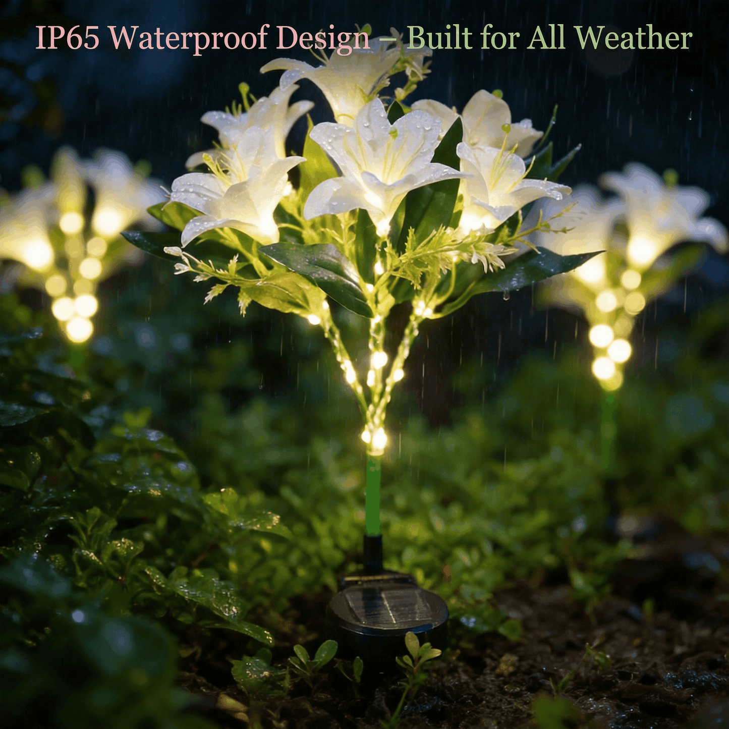 🌸Solar Flower Stake Lights - Waterproof Garden Decor