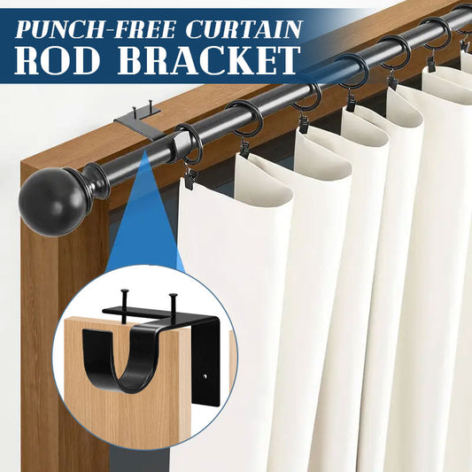 🔧Curtain rod holders without drilling – Strong & Gentle installation