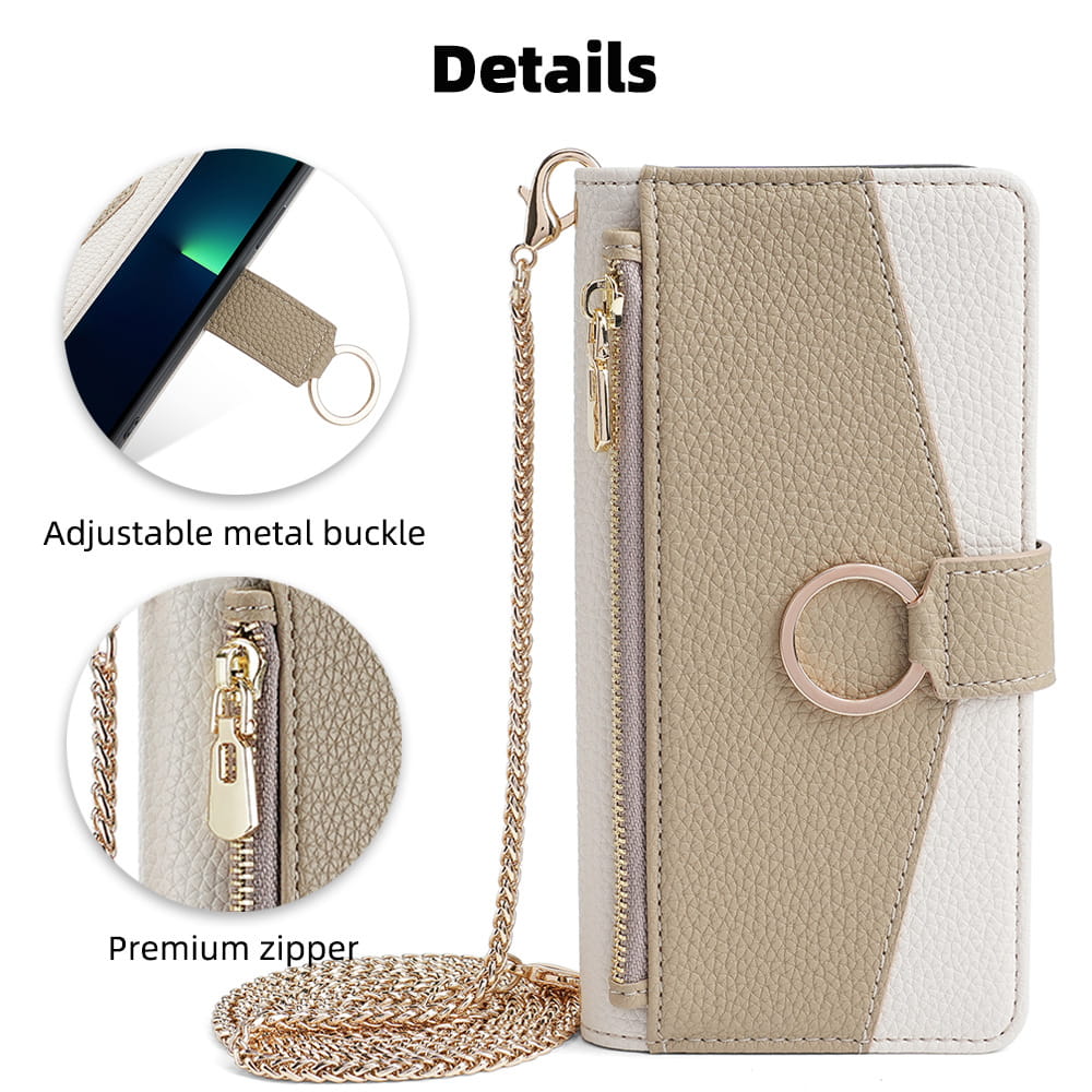 Chic Color-Block Crossbody Phone Wallet