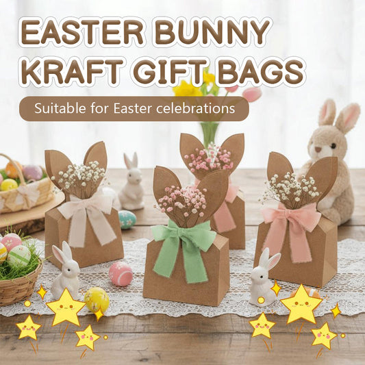 🐰 Easter bunny gift bags made from kraft pape