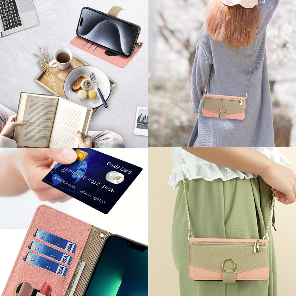 Chic Color-Block Crossbody Phone Wallet