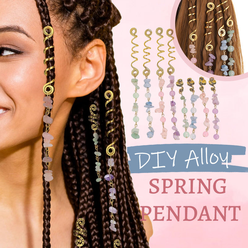 🌿Natural stone hair jewelry in a spiral