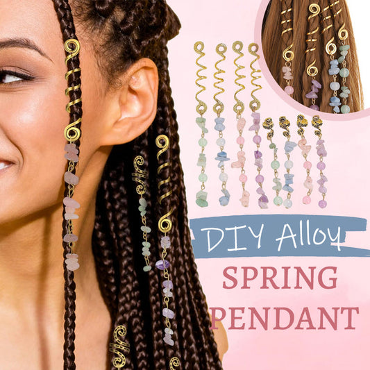 🌿Natural stone hair jewelry in a spiral
