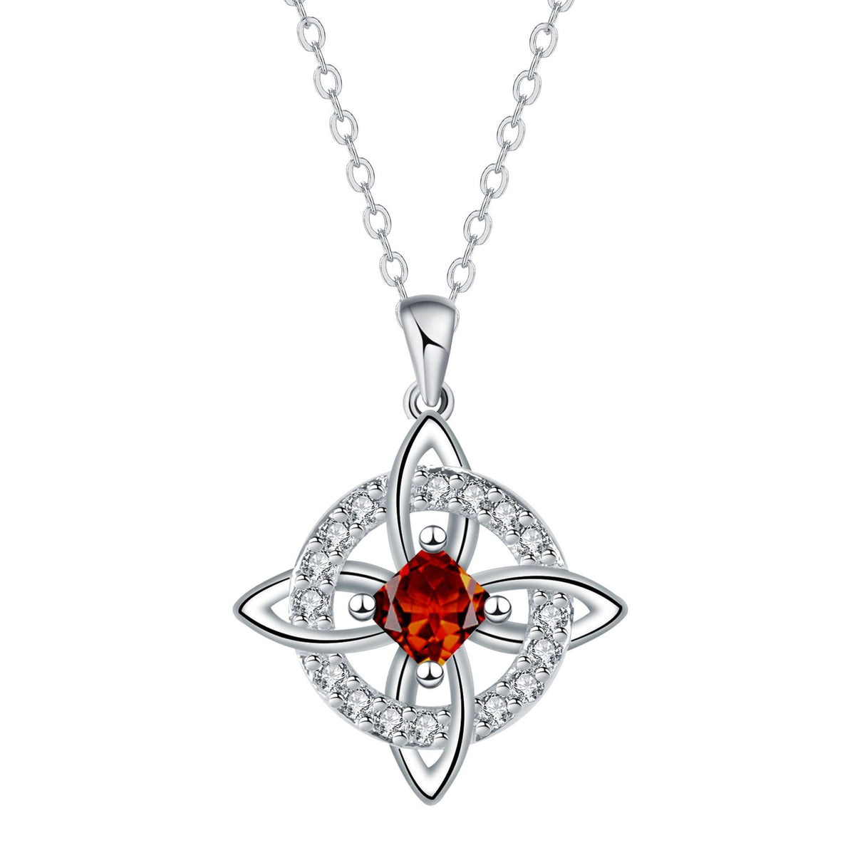 Mystical Necklace with a Birthstone and the Witches' Knot – Natural Crystal 🔮💞 Protect Your Loved Ones