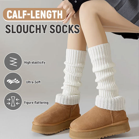 🩰Slouchy Calf Socks for Women – Soft, Over-the-Knee Socks, Anti-Slip Design,Chunky Knit Boot Socks, Cozy Over The Knee Socks for Winter & Boots