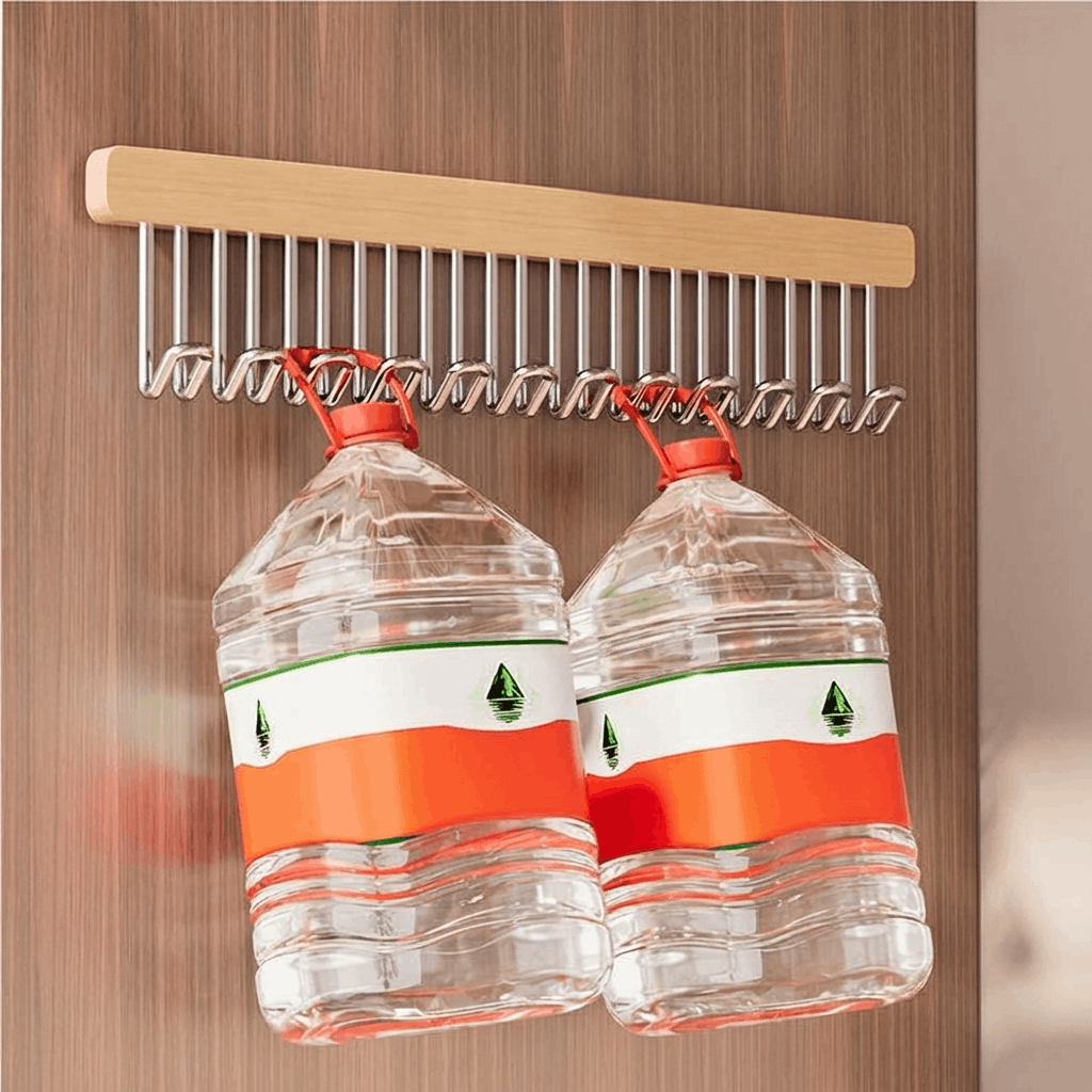 🌿Premium Pull-Out Wooden Hanger Rack
