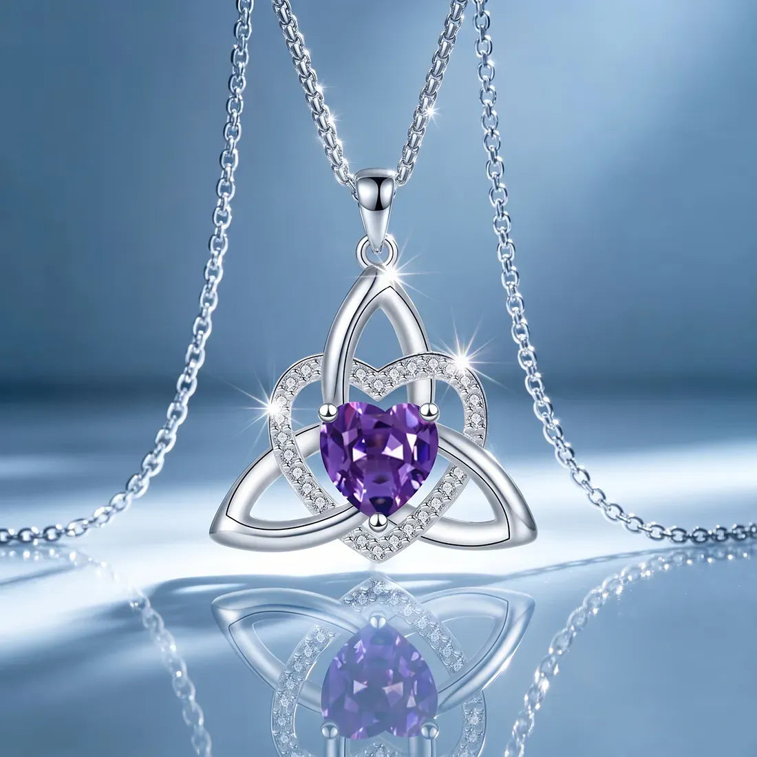 ❤️Birthstone – Celtic Trinity Love Knot Penda